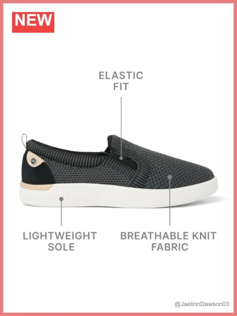 Women's Slip-On Knit Fashion Sneakers with Suede Heel, Cushioned EVA